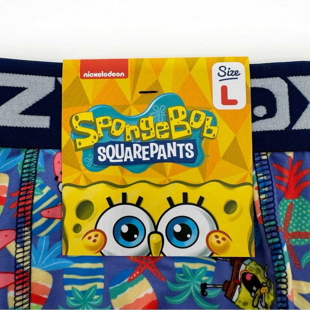 SpongeBob Crazy Boxer Briefs Mens Large Underwear Pineapple Nickelodeon Gift Y2K